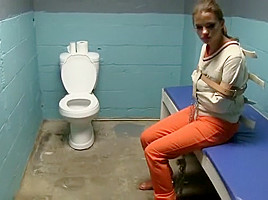 Female Prisoner Strapped in for Transport (She will not return)