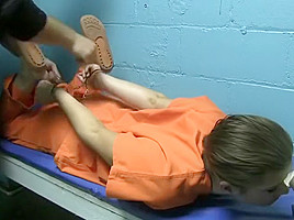 Female Prisoner Strapped in for Transport (She will not return)