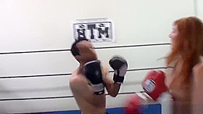 Femdom Boxing Beatdown - Wimp Gets Smashed