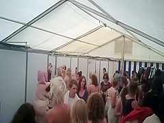 Fit babe spied nude in shower