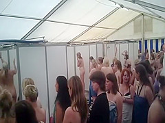 Fit babe spied nude in shower