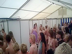 Fit babe spied nude in shower