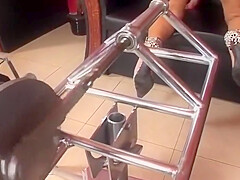 Franch Lady Gets Fucked By A Machine Before Sucking A Hard Cock