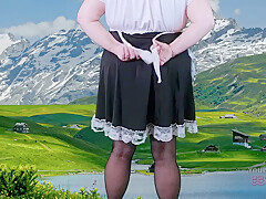Frau Big Tits In The Alps For Oktoberfest - Mature Bbw Celebrating By Flashing Her Huge Tits And Ass