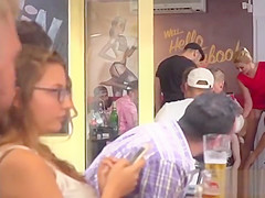 Fresh European slaves humiliated in public