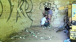 Fucked By 2 Bad Boys Outdoor - FrenchFuckers