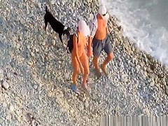 Fucked from behind in rocky beach