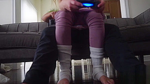 Fucking My Step Brother As He Plays Video Games! - EllaKai
