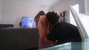 Fucking My Step Brother As He Plays Video Games! - EllaKai