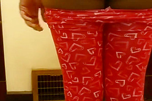 Full spandex ass play strip tease shemale leggings