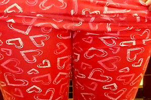 Full spandex ass play strip tease shemale leggings