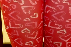 Full spandex ass play strip tease shemale leggings