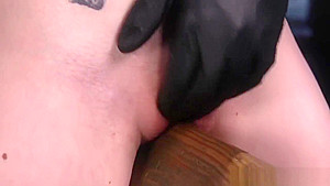 Gagging bondage sub flogged and pussytoyed