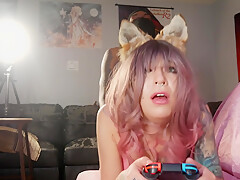Gamer Girl - Fucked Doggystyle Raw Bbc W/ Creampie