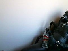 Gas mask breath play and bubble bottle