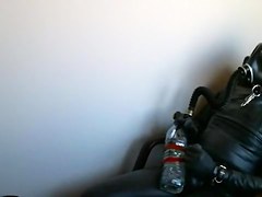 Gas mask breath play and bubble bottle