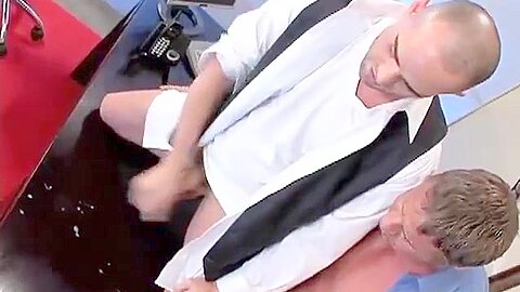 Gay fucking and sucking at the office