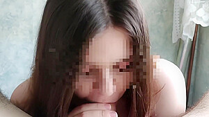 Gentle Blowjob From A Brown-haired Woman With Excellent Lips
