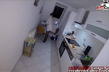 German Amateur Milf With Big Tits Fucks In Kitchen Pov