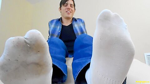 Giant Roommate Gives You a Foot Job - Aiden Valentine