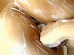 Girl gives sensual blowjob