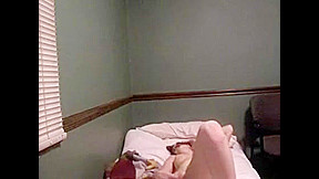 Girl in her bedroom with her boyfriend on the phone 1