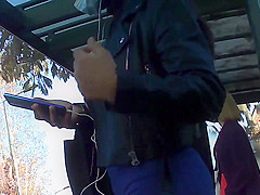 Girl sexy and public