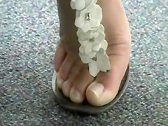 Girls feet at office,