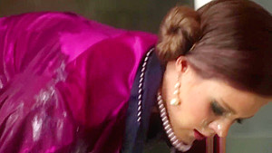 Glam MILF drenched with cum at the gloryhole