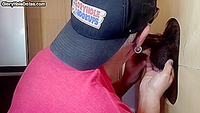 Gloryhole IR BJ DILF barebacked at home after gloryhole BJ