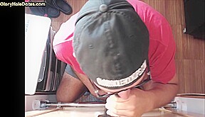 Gloryhole IR BJ DILF barebacked at home after gloryhole BJ