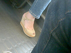 Gorgeous Mature Feet In Wedges Heels