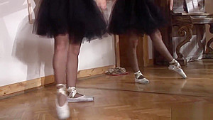 Gorgeous ballerina pleasures her wet pussy