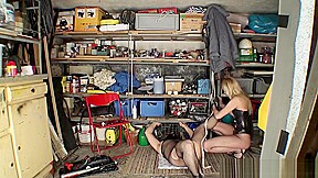 Guy fucked with Baseball and Candles in Basement by Femdom Mistress