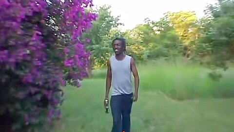 Guys Play Hard With A Hot Ebony Beauty Outdoors
