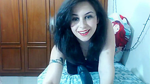 GweenBlack riding HUGE BBC for the first time - KidBengala
