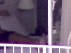 HI black girl nude in the window