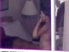 HI black girl nude in the window