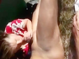 HUSBAND FILMS SLUT WIFE DOGGING AT BEACH