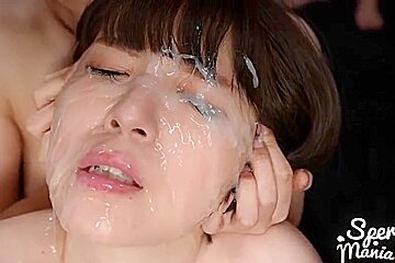 Hana Takase Marys Sticky Bukkake Facial