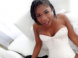 Hazel Grace is a delicious, ebony babe who likes to have casual sex with her white roommate