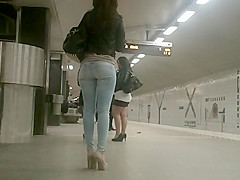 Heels and nice ass in jeans