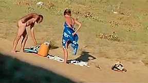 Hidden vid of hot French couple on beach 7