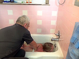 Hogtie Challenges 4 Bathtub Freakout - Ashley Lane