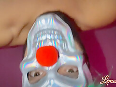 Horny Evil Bunny Chooses Dick Over Treat And Gets Facial - Misslemonmrpie