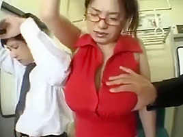 Horny Girl Leave Her Big Boobs By Two Mens