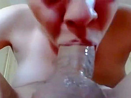 Horny babe closeup cocksucking