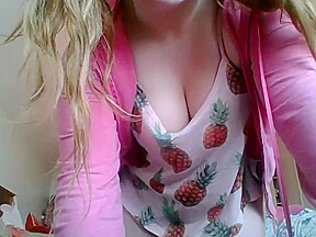 Hot Blonde chubby college girl Anal Plug Pussy Orgasm pawg
