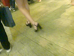Hot Brunette, Sexy Legs In High Heels