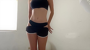Hot College Girl Naked Stretch Dont Cum Challenge